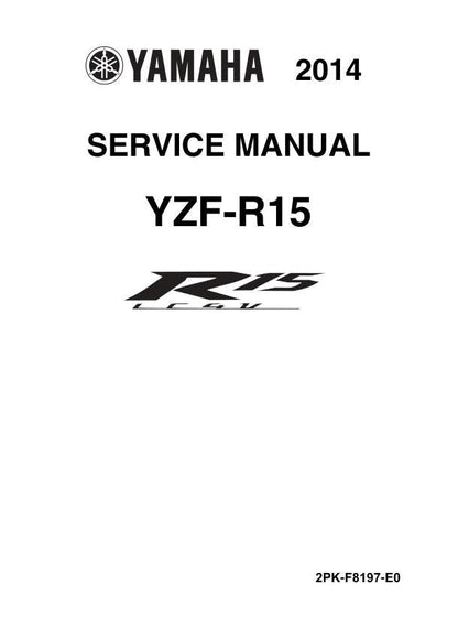 Yamaha YZF-R15 Motorcycle Service Manual factory service manual title page