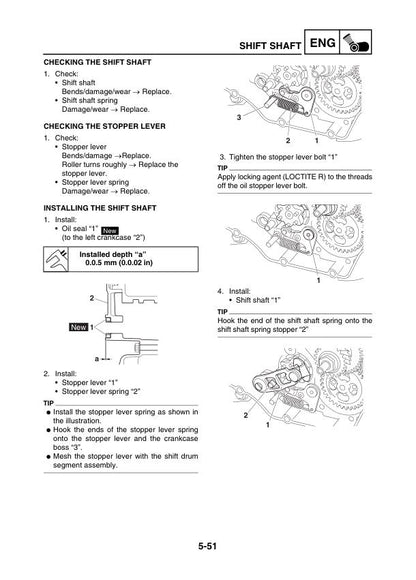 Yamaha YZF-R15 Motorcycle Service Manual sample page from the repair manual