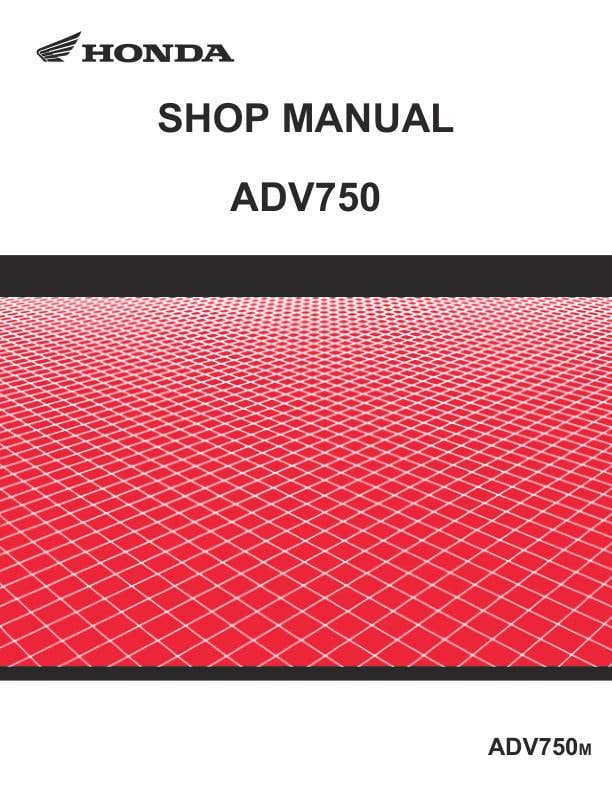 Honda ADV 750 Scooter Service Manual factory service manual title page