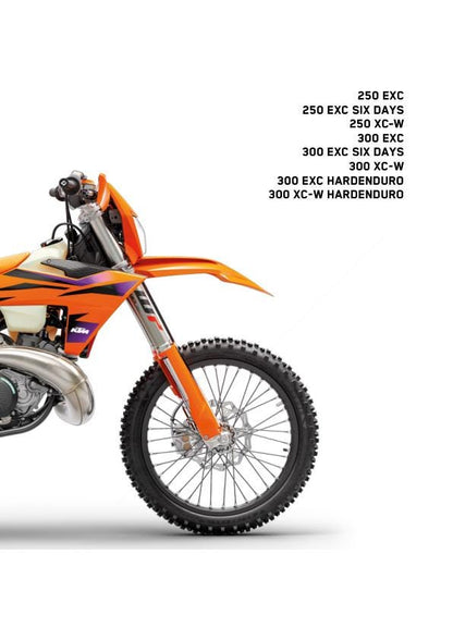 KTM 250 300 EXC Service Manual factory service manual title page