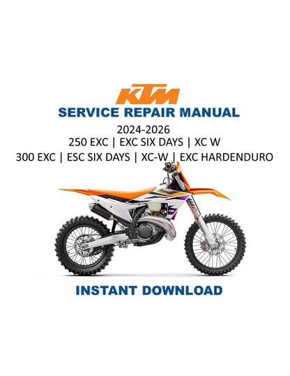 KTM 250 300 EXC Service Manual - Service Manual PDF Instant Download
