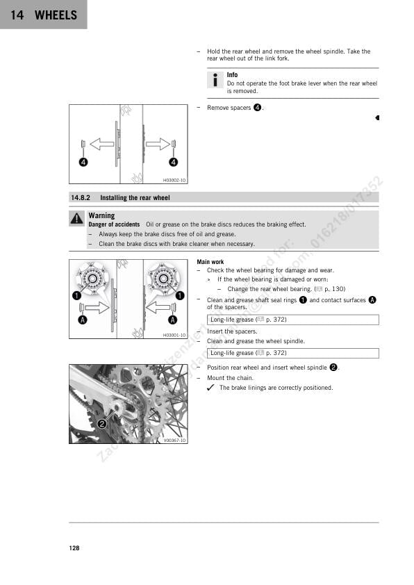 KTM 250 300 EXC Service Manual sample page from service manual