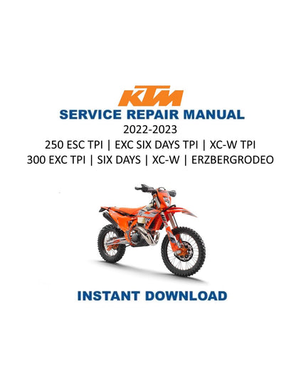 KTM 250 300 EXC Service Manual 2022-2023 - Service Manual PDF Instant Download