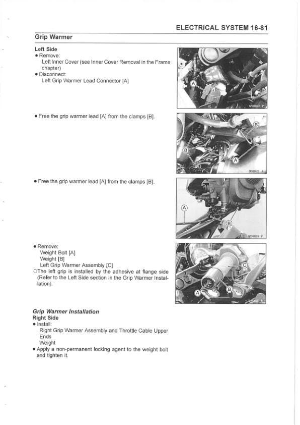 Kawasaki 1400GTR Concours 14 ABS Service Manual sample page from the repair manual