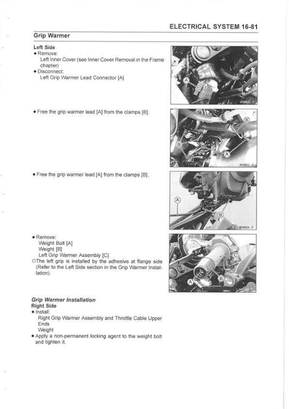 Kawasaki 1400GTR Concours 14 ABS Service Manual sample page from the repair manual