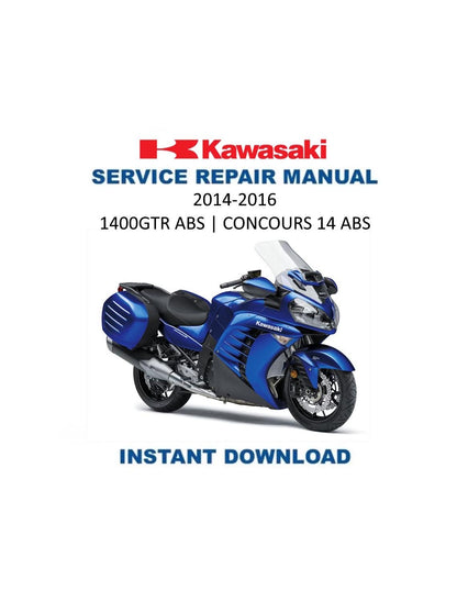 Kawasaki 1400GTR Concours 14 ABS Service Manual 2014-2016 - Service Manual PDF Instant Download