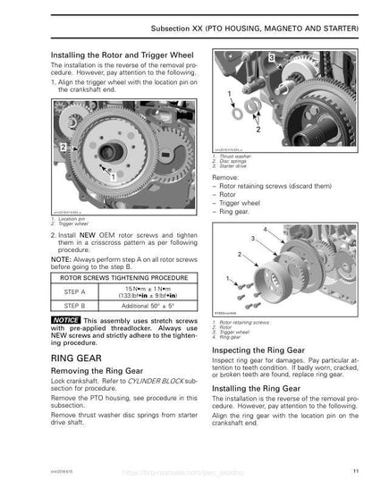 Seadoo GTX RXP RXT Wake Service Manual sample page from service manual