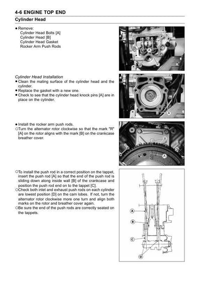 Kawasaki Mule 3010 3020 3000 Service Manual sample page showing repair procedures