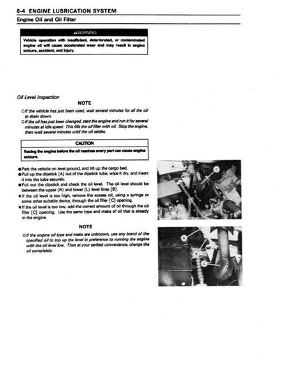 Kawasaki Mule 2510 2520 Service Manual sample page showing repair procedures