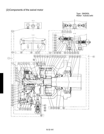 Kubota KX121-3 KX161-3 Excavator Service Manual sample page showing repair procedures