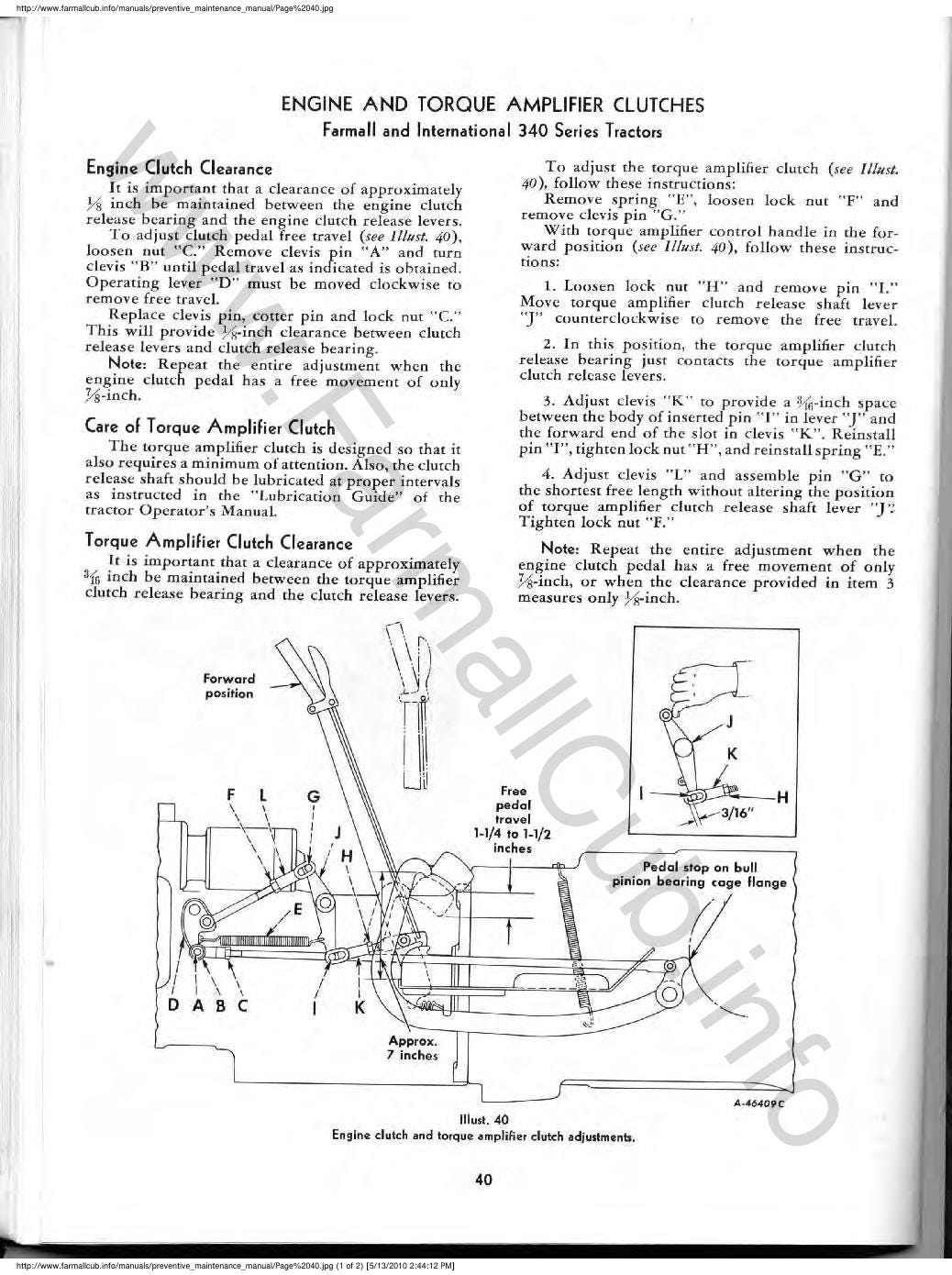 Farmall Cub 140 240 340 Tractor Service Manual - sample page 7