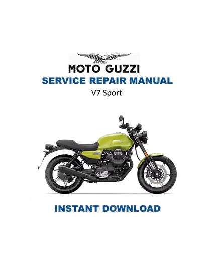 Moto Guzzi V7 Sport 750 850 Motorcycle Service Manual - Service Manual PDF Instant Download