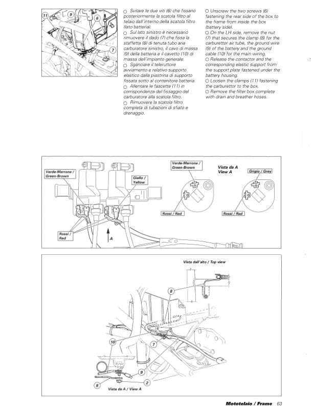 Ducati Monster 600 750 Motorcycle Service Manual sample page from service manual