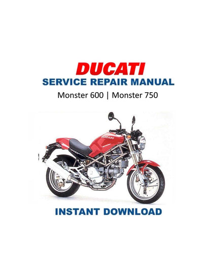 Ducati Monster 600 750 Motorcycle Service Manual 2016-2019 - Service Manual PDF Instant Download