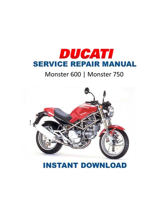 Ducati Monster 600 750 Motorcycle Service Manual 2016-2019 - Service Manual PDF Instant Download