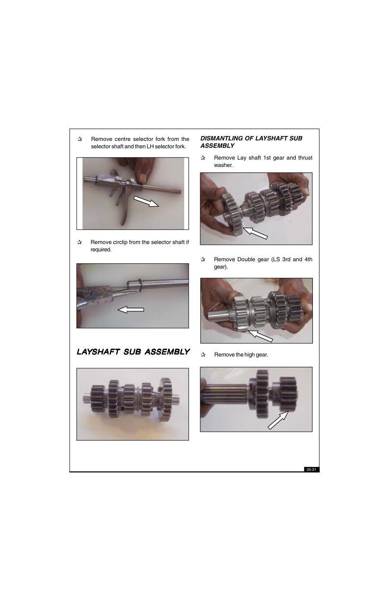 Royal Enfield Bullet Classic Electra EFI Service Manual sample page showing repair procedures