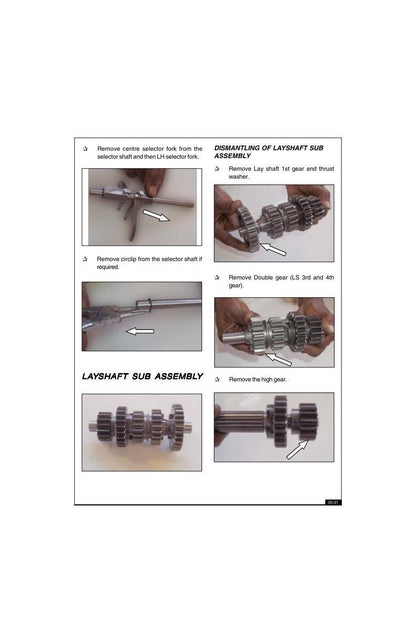 Royal Enfield Bullet Classic Electra EFI Service Manual sample page showing repair procedures