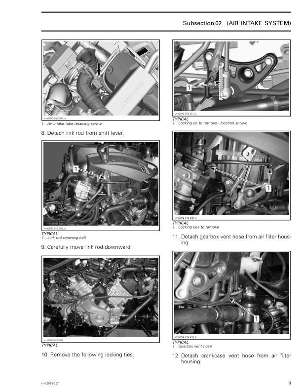 Can Am Outlander Renegade XMR 650 1000 Service Manual sample page from service manual
