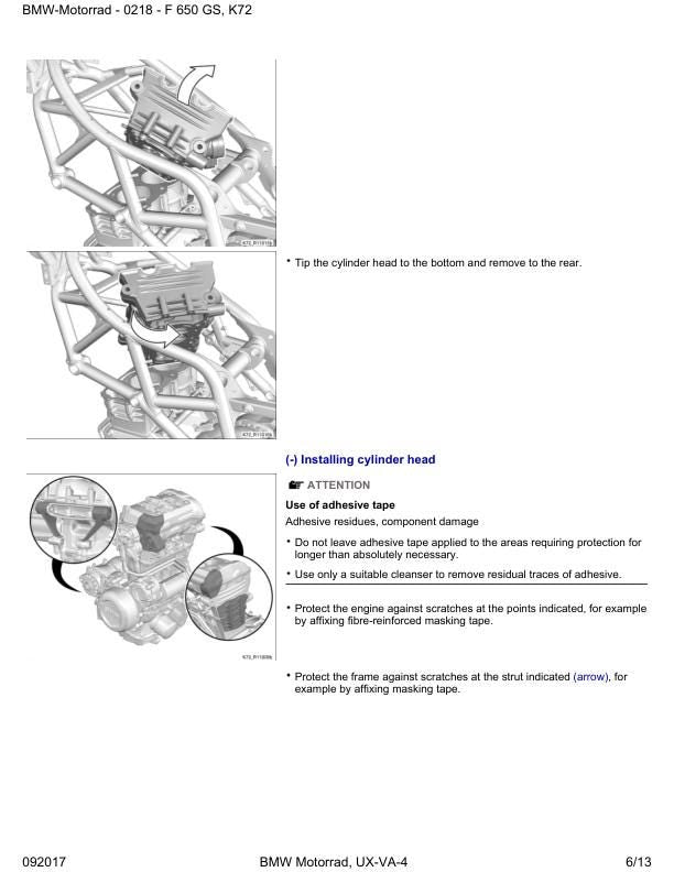 BMW F650 GS Dakar K72 Motorcycle Service Manual factory service manual title page