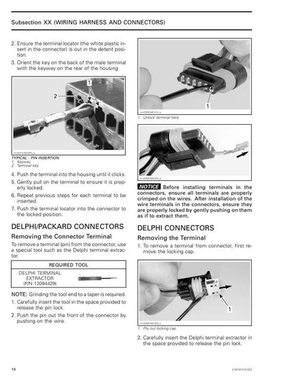 Can Am Defender Traxter HD5 HD8 HD10 Service Manual sample page with service data and tables