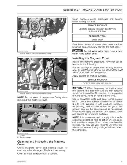 Can Am Defender Traxter HD5 HD8 HD10 Service Manual sample page from service manual