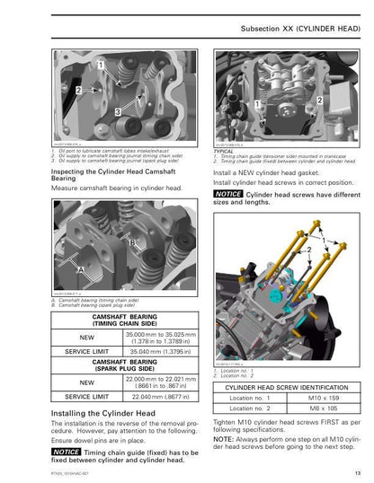 Can Am Defender Traxter HD5 HD8 HD10 Service Manual sample page with diagrams and specifications