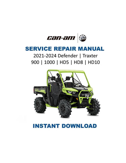 Can Am Defender Traxter HD5 HD8 HD10 Service Manual 2021-2023 - Service Manual PDF Instant Download