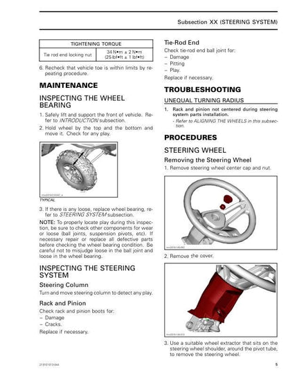 Can Am Defender PRO 900 1000 HD5 HD8 HD10 Service Manual sample page with technical illustrations
