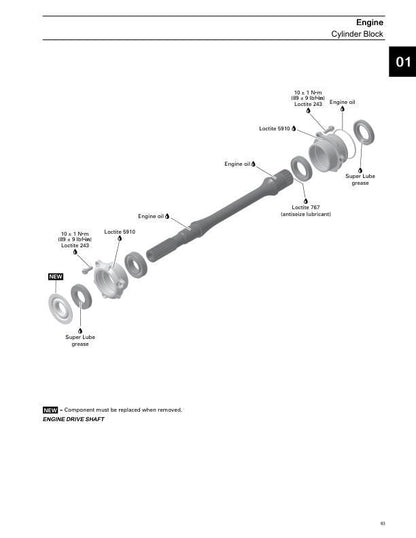 Can Am Defender 650 1000 HD7 HD9 Service Manual sample page showing repair procedures