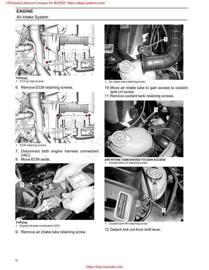 Can Am Renegade Outlander 650 1000 Service Manual table of contents