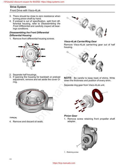 Can Am Renegade Outlander 650 1000 Service Manual sample page with technical illustrations