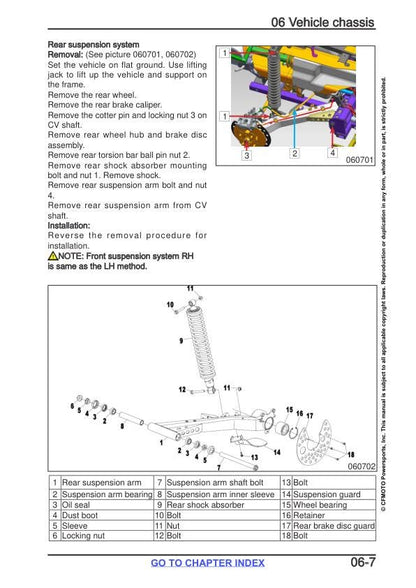 CFMOTO CFORCE 800XC Service Repair Manual sample page from the repair manual