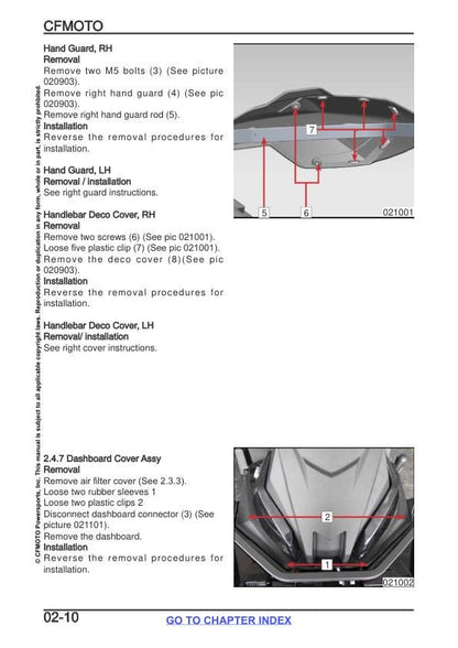CFMOTO CFORCE 800XC Service Repair Manual sample page from service manual
