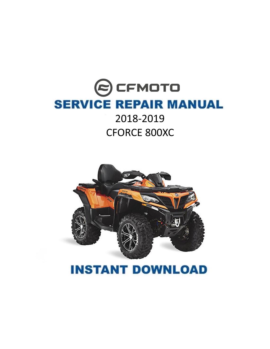 CFMOTO CFORCE 800XC Service Repair Manual 2018-2019 - Service Manual PDF Instant Download