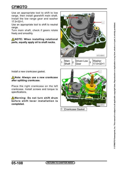 CFMOTO CFORCE 1000 Service Repair Manual sample page from the repair manual