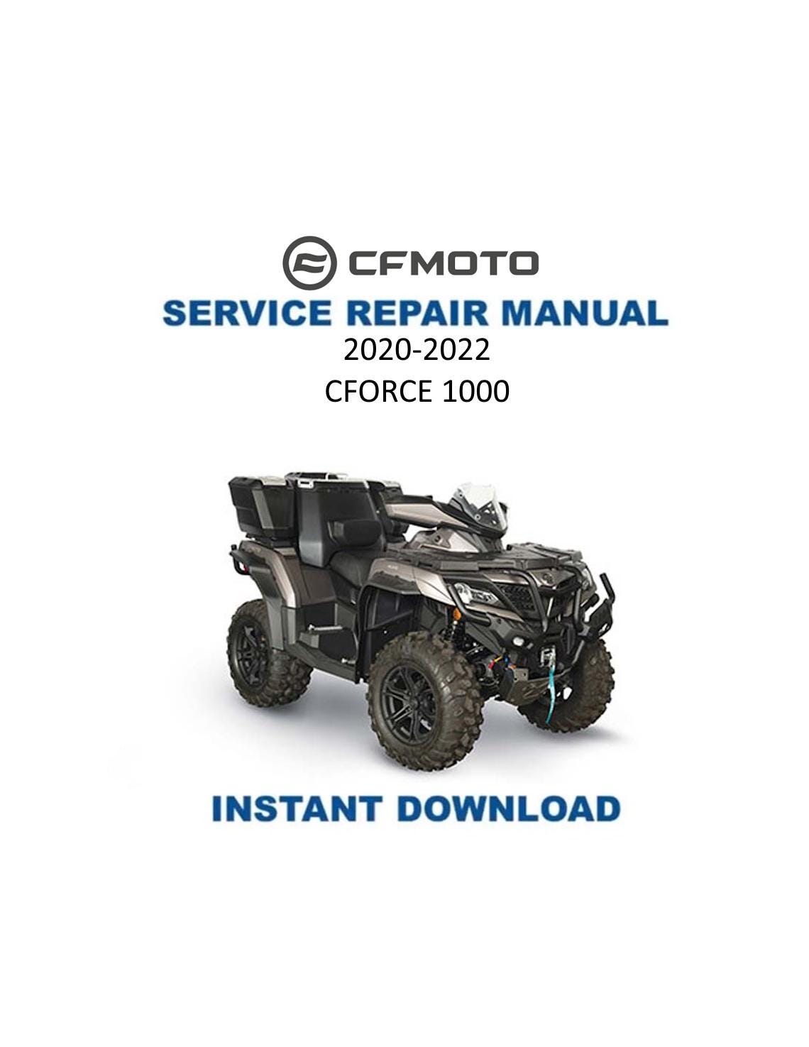 CFMOTO CFORCE 1000 Service Repair Manual 2020-2022 - Service Manual PDF Instant Download