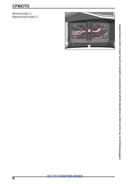 CFMOTO CFORCE EV110 EV70 Service Repair Manual sample page with diagrams and specifications