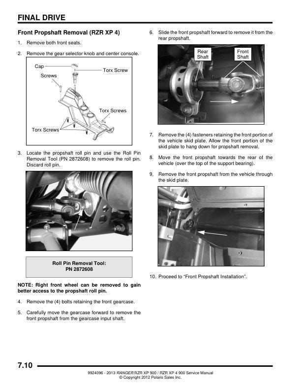 Polaris Ranger RZR XP 900 UTV Service Manual | 2013-2016 - sample page 8