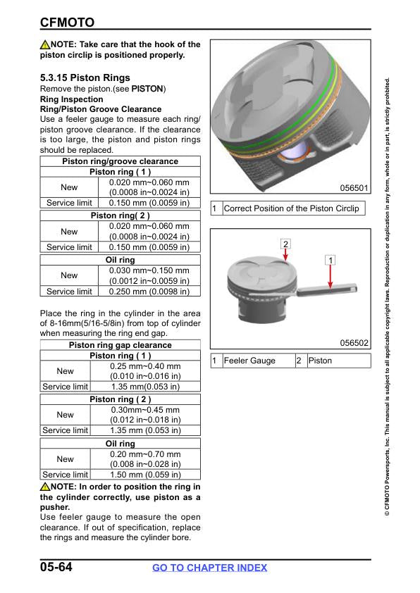 CFMOTO CFORCE 1000 Service Repair Manual sample page with technical illustrations