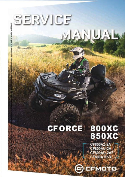 CFMOTO CFORCE 800XC 850XC Service Repair Manual factory service manual title page