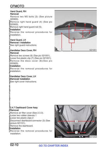 CFMOTO CFORCE CF80OXC Service Repair Manual sample page from service manual