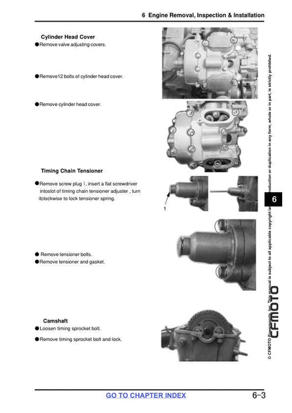 CFMOTO CFORCE CF625-B CF625-C Service Repair Manual sample page with technical illustrations