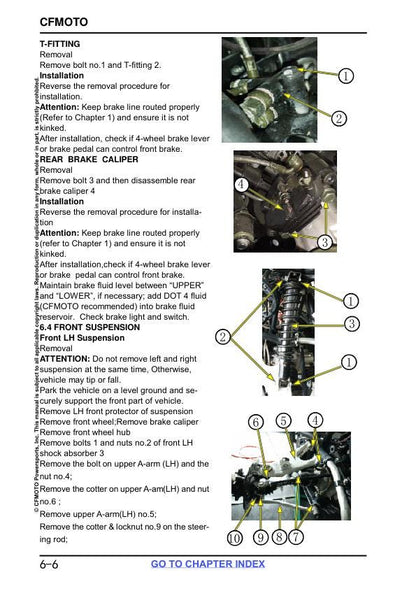 CFMOTO CFORCE 500S Service Repair Manual sample page showing schematics and diagrams