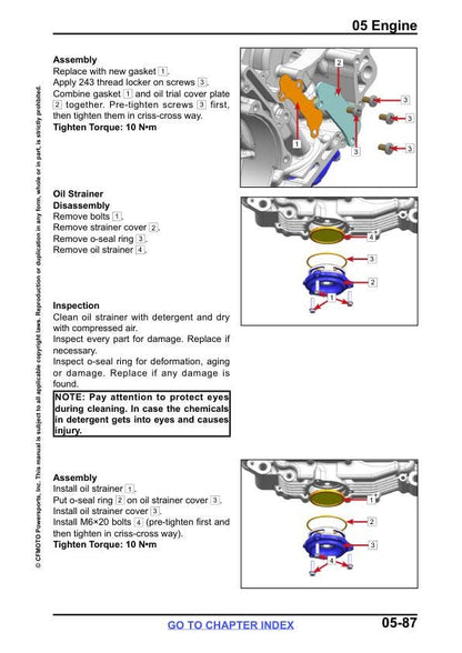 CFMOTO CFORCE 400 500 Service Repair Manual sample page from the repair manual