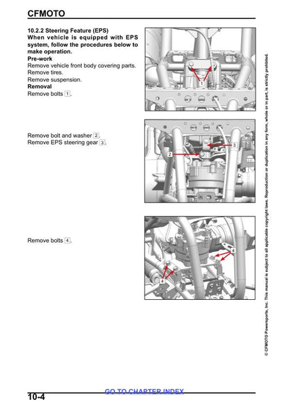 CFMOTO CFORCE 400 500 Service Repair Manual sample page showing schematics and diagrams