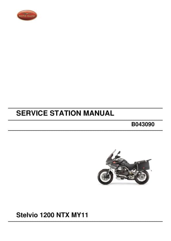 Moto Guzzi Stelvio 1200 NTX Motorcycle Service Manual factory service manual title page
