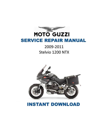 Moto Guzzi Stelvio 1200 NTX Motorcycle Service Manual 2009-2011 - Service Manual PDF Instant Download