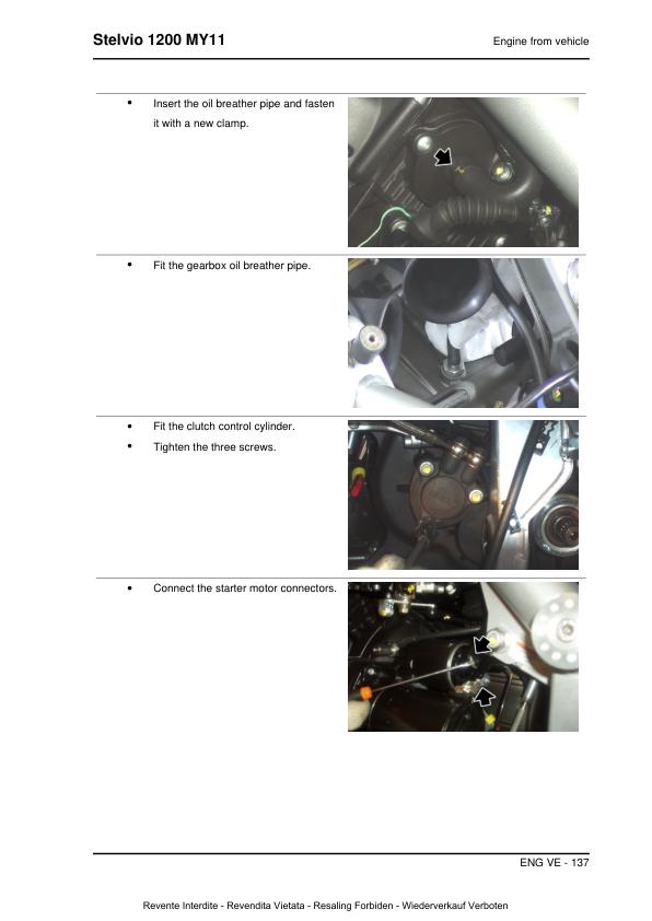 Moto Guzzi Stelvio 1200 Motorcycle Service Manual sample page with diagrams and specifications