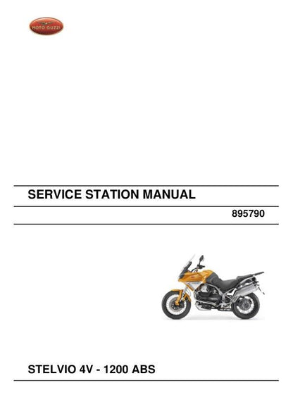 Moto Guzzi Stelvio 1200 4v ABS Motorcycle Service Manual | 2008-2010 - sample page 2