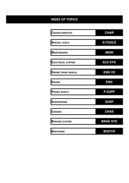 Moto Guzzi Norge 1200 Motorcycle Service Manual table of contents